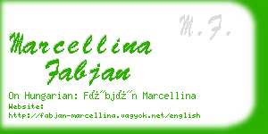 marcellina fabjan business card